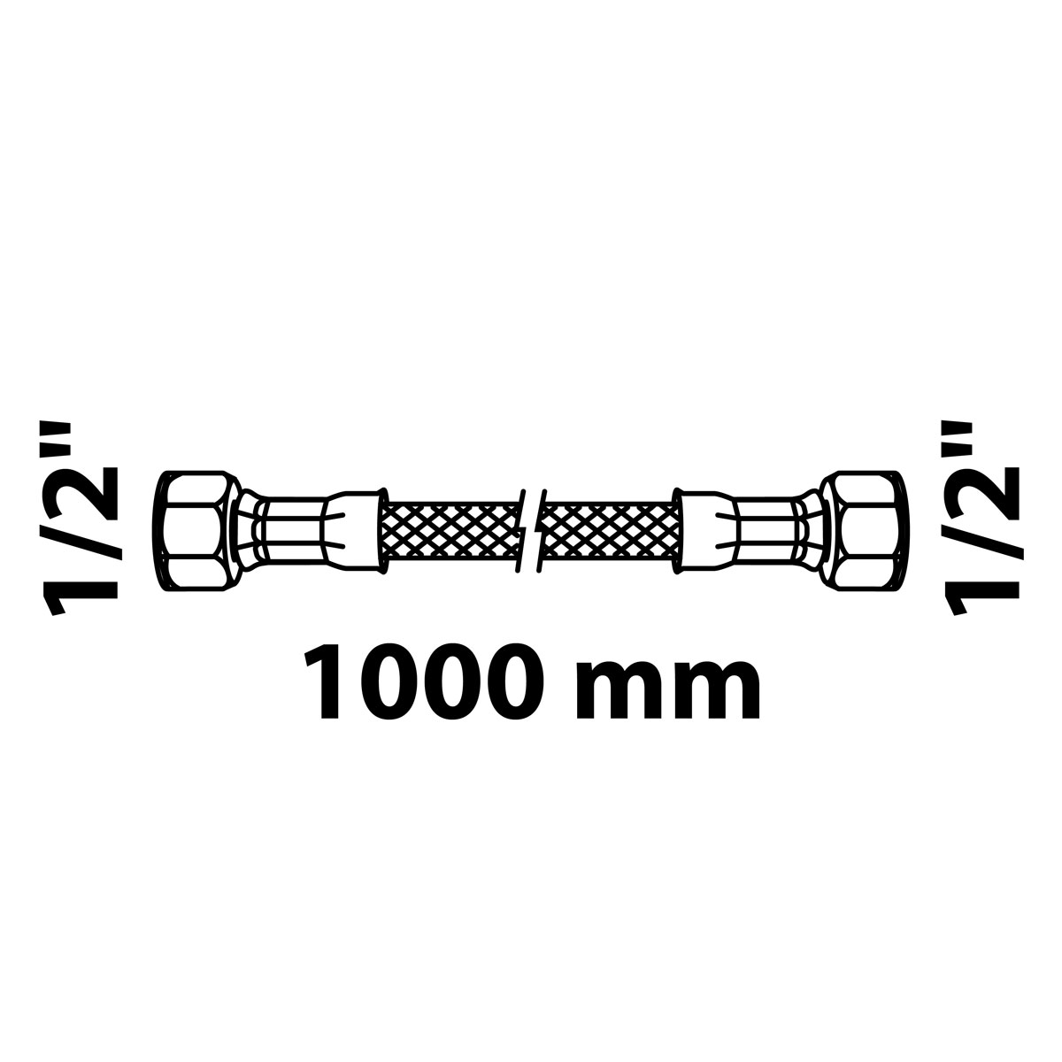 Kirchhoff Flex-Anschlussschlauch 1/2"IG x 1/2"IG Bild 2