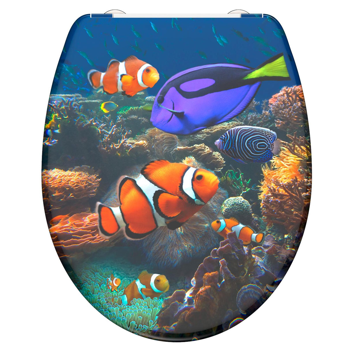 Schütte Duroplast WC-Sitz SEA LIFE mit Absenkautomatik und Schnellverschluss