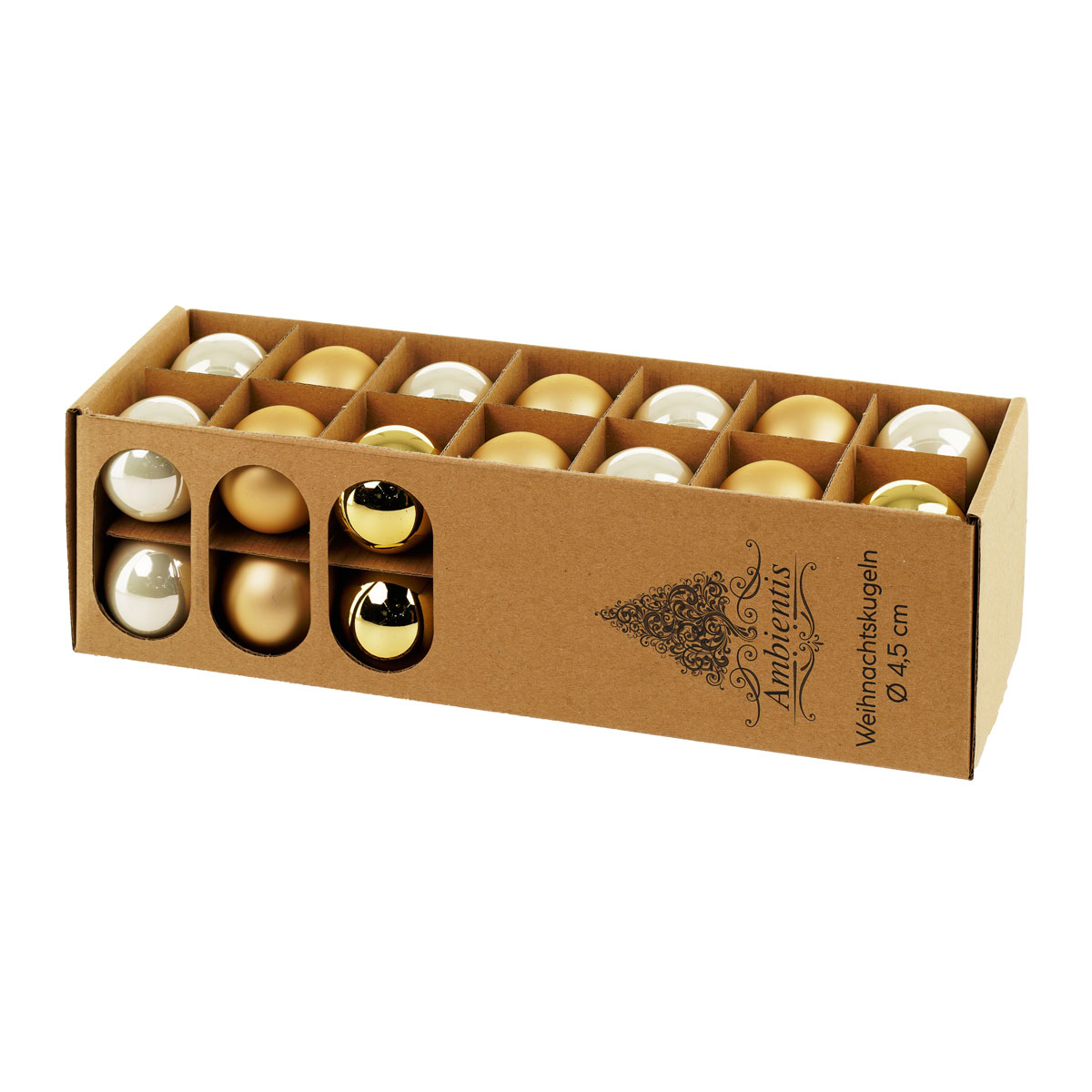 Ambientis Glaskugeln 4,5 cm gold Mix Bild 2