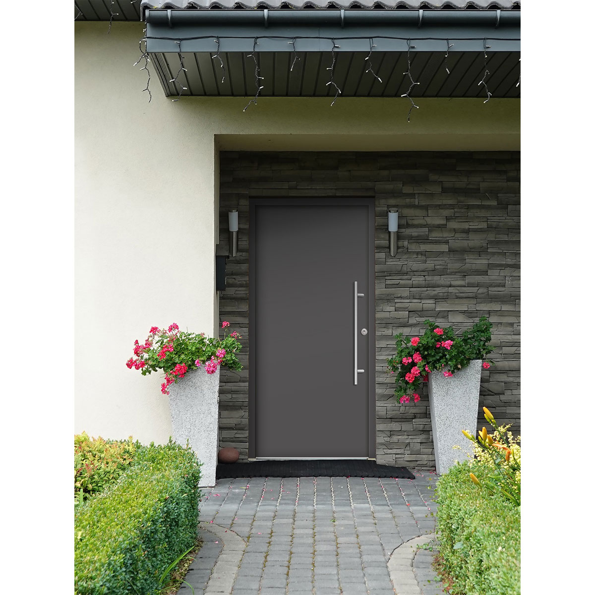 SplenDoor  Premium-Haustür Passivedoor Ribe RC2 energiesparend einbruchsicher anthrazit 100 x 200 cm rechts Bild 2