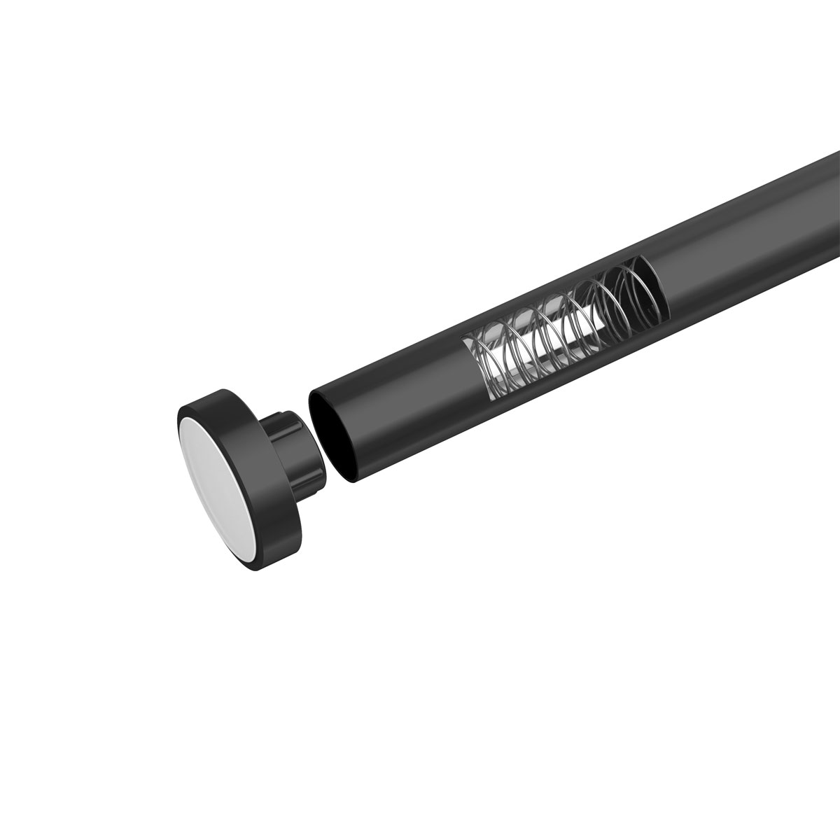 Wenko  Teleskop-Duschstange Luz 110 - 185 cm Schwarz Ausziehbare Duschvorhangstange aus rostfreiem Aluminium Bild 7