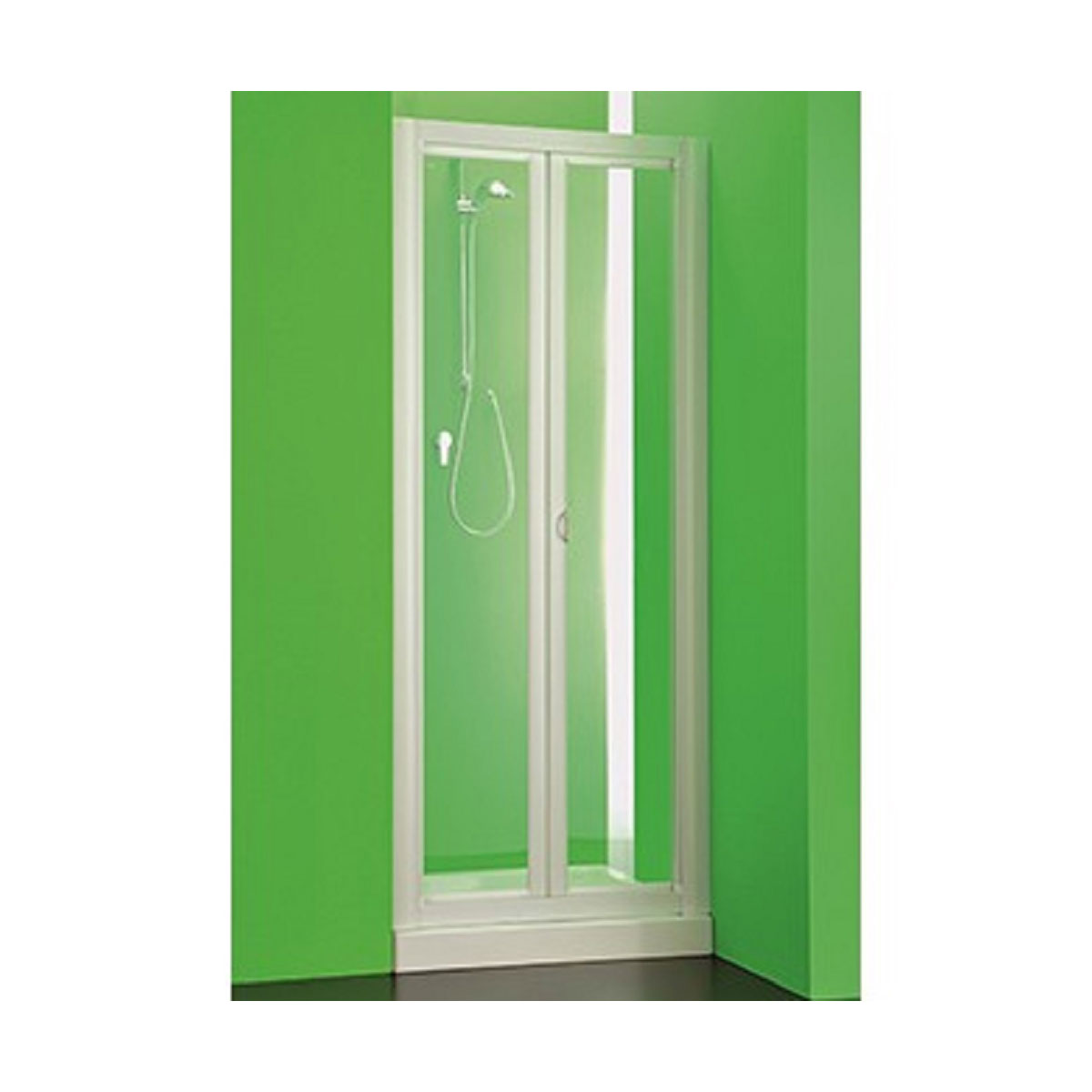 FORTE Nischendusche „Domino“ Klappsystem aus Acrylglas 97 - 102 cm Bild 3