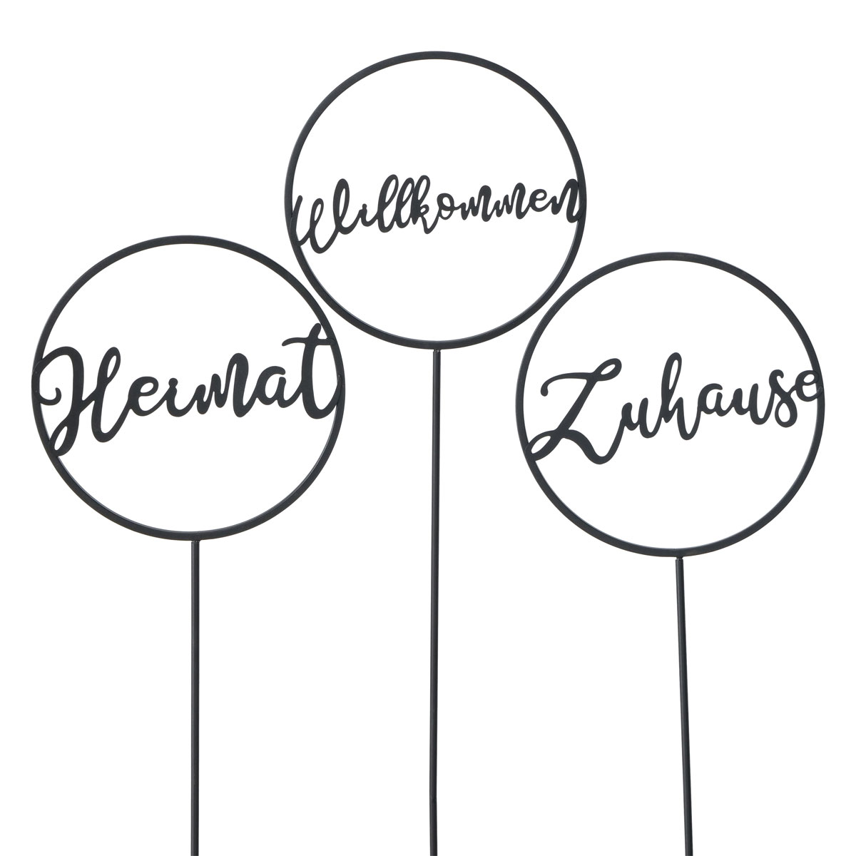 Gartenstecker Heimat schwarz 30 x 30 x 128 cm Bild 1