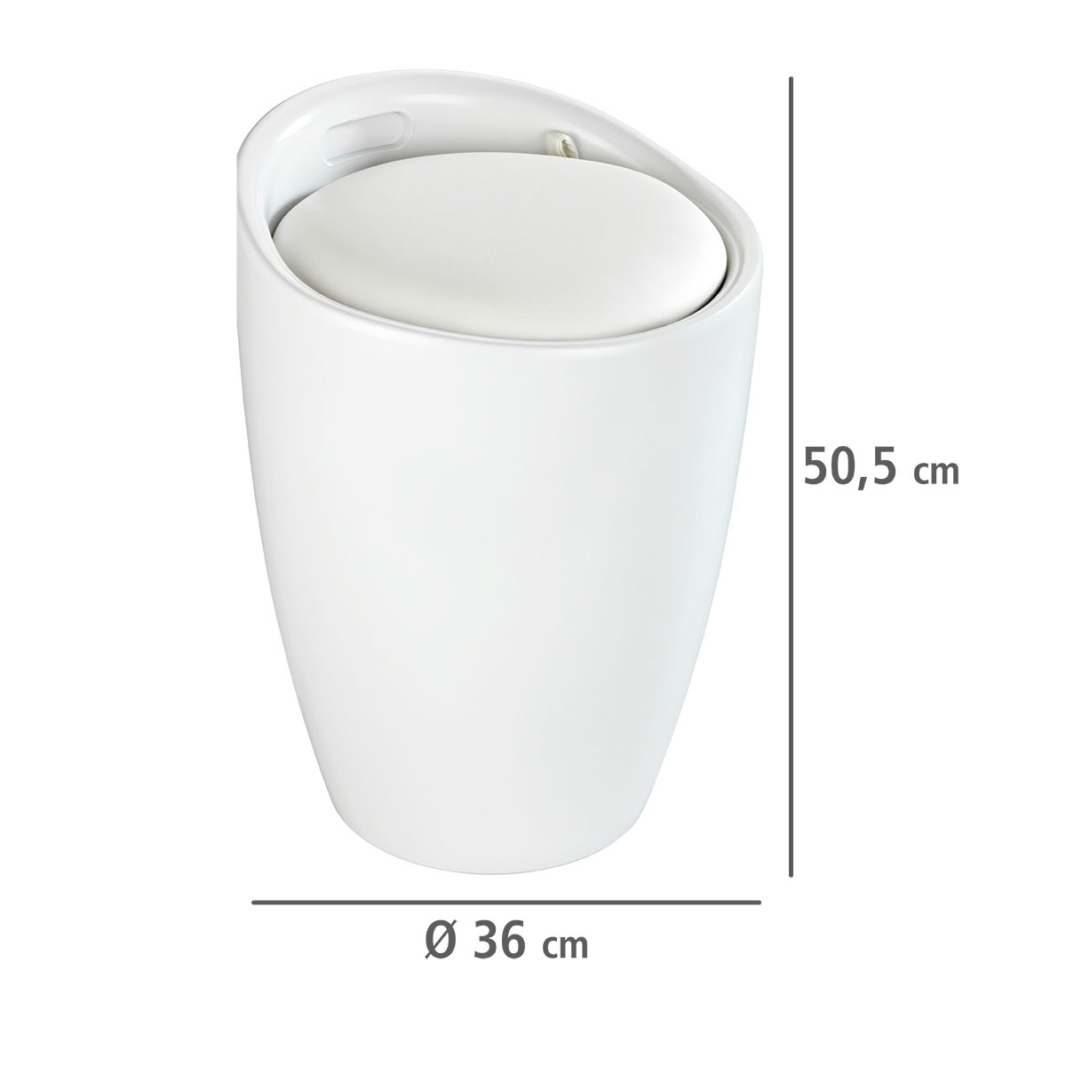 Wenko Hocker Candy weiß mit Wäschesack Bild 4