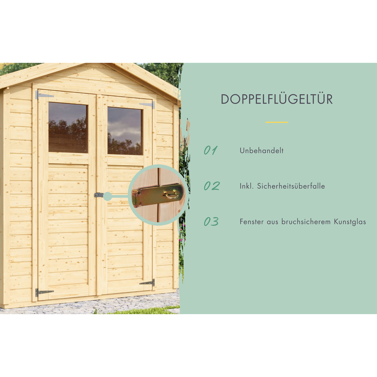 Karibu Gartenhaus Dahme 0 naturbelassen Bild 6