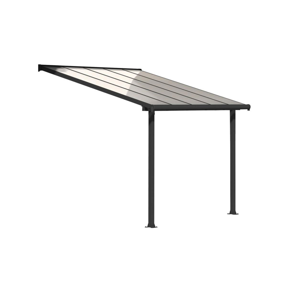 Palram Terrassenüberdachung Olympia 300 x 300 cm grau