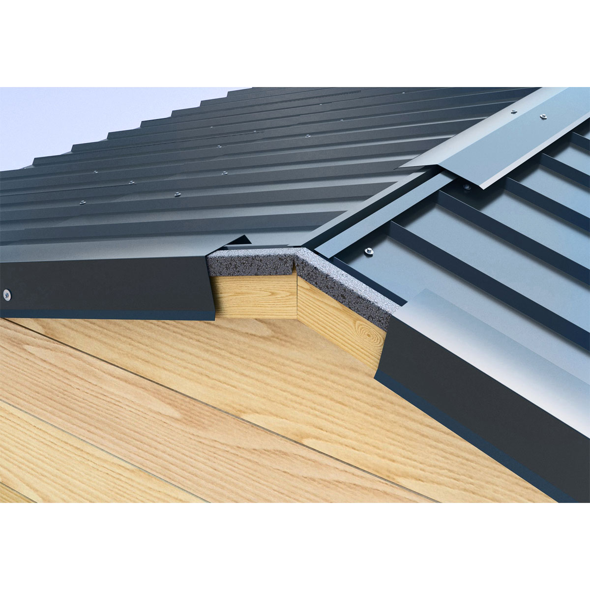 SDF Firstblech anthrazit 200 x 8 x 8 cm Bild 2