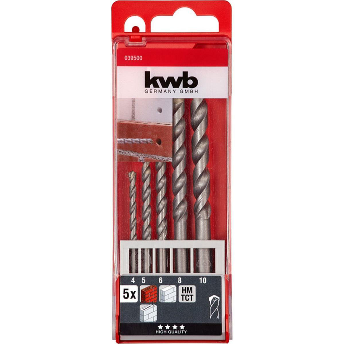 kwb  Steinbohrersatz 5 teilig Durchmesser 4-10 mm Bild 2