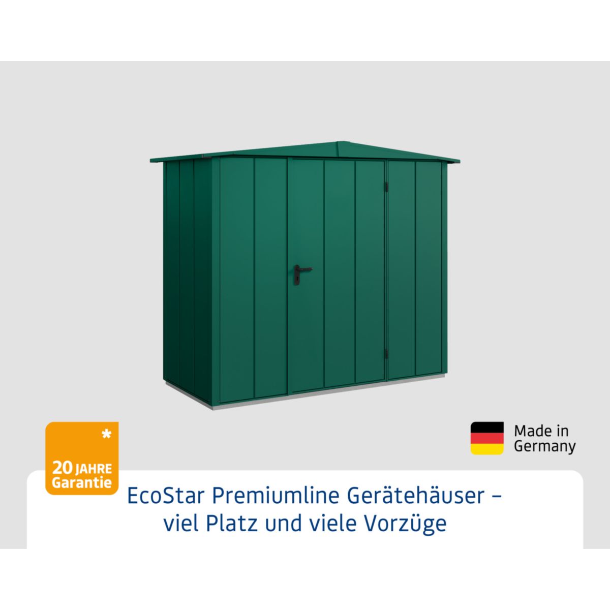 EcoStar  Gerätehaus Elegant-STyp 1RAL6005 1 flg Bild 2