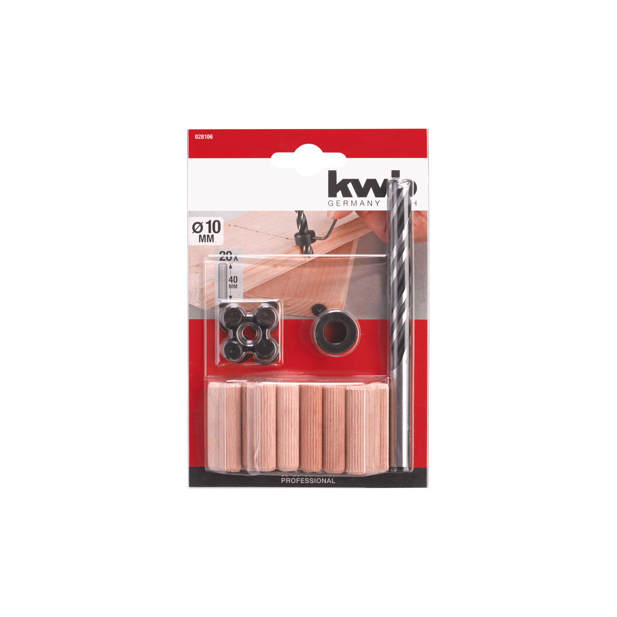 kwb  Bohr- und Dübel-Satz 31 teilig Durchmesser 10 mm Bild 2