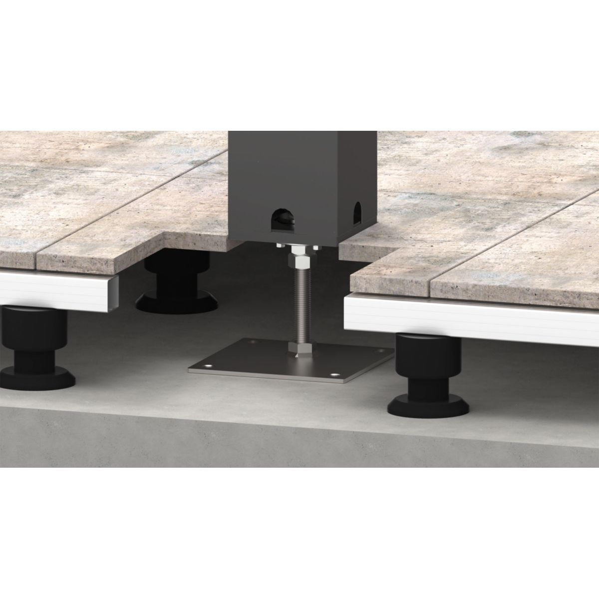 Biohort Grundplatte höhenverstellbar dunkelgrau-metallic für Pergola