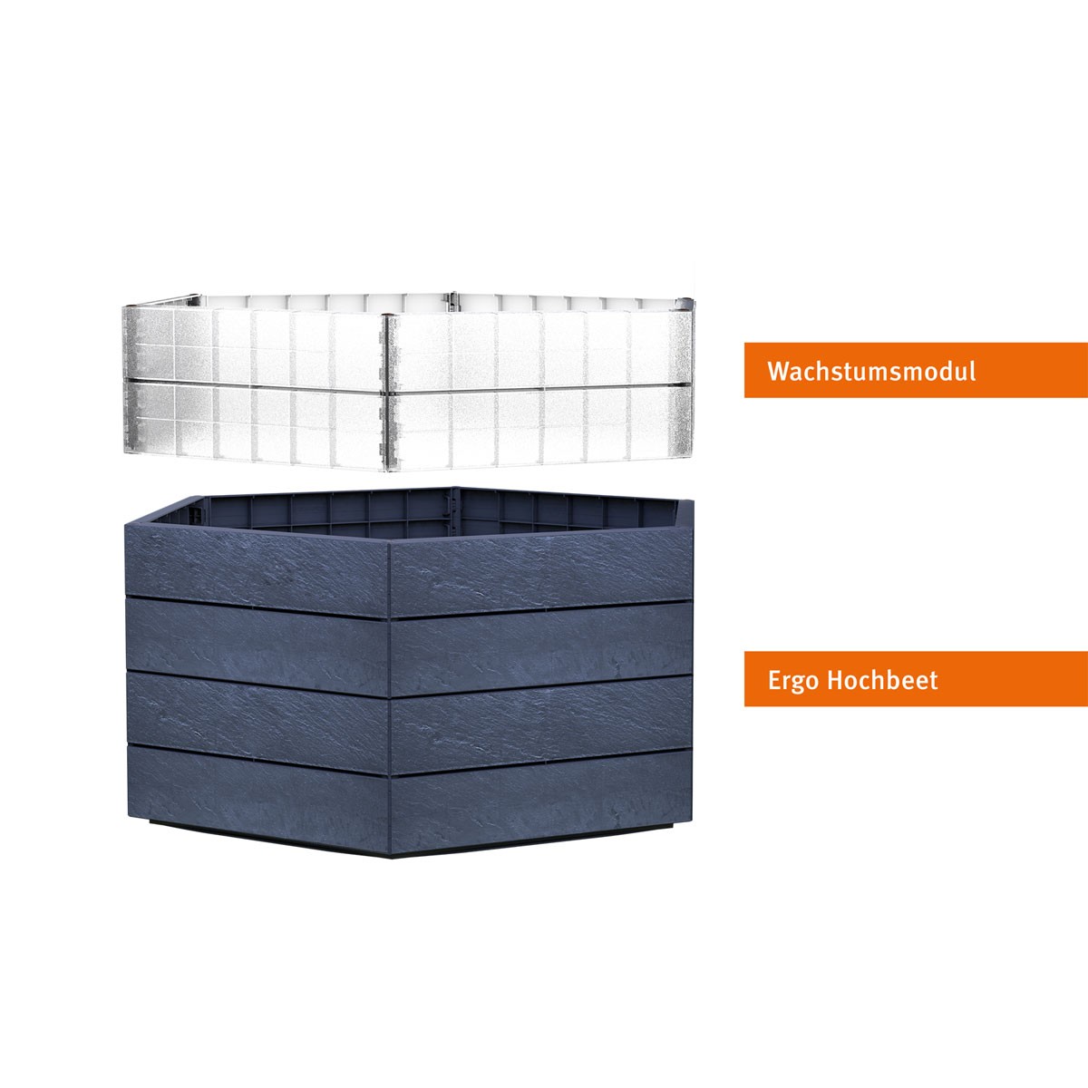 Garantia  Hochbeet Ergo Turbo 75 mit Wachstumsmodul 600 L grau