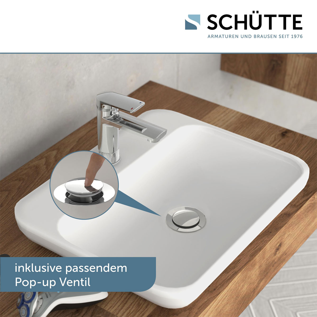 Schütte  WT-Armatur Liverpool,chrom,Eco-Klick- Bild 6