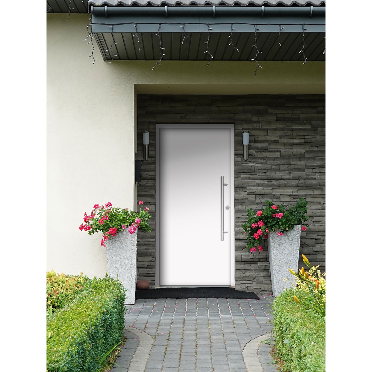 SplenDoor  Premium-Haustür Passivedoor Ribe RC2 energiesparend einbruchsicher weiss 100 x 200 cm rechts Bild 2