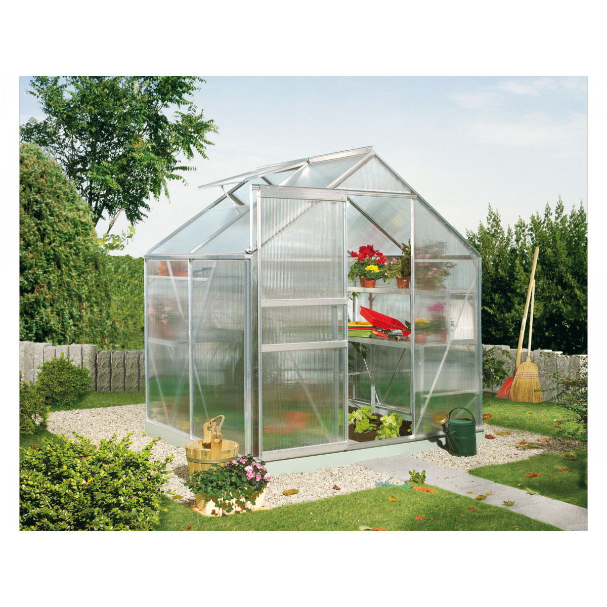 Vitavia Gewächshaus Calypso 3000 silber 4 mm 3m² Bild 1