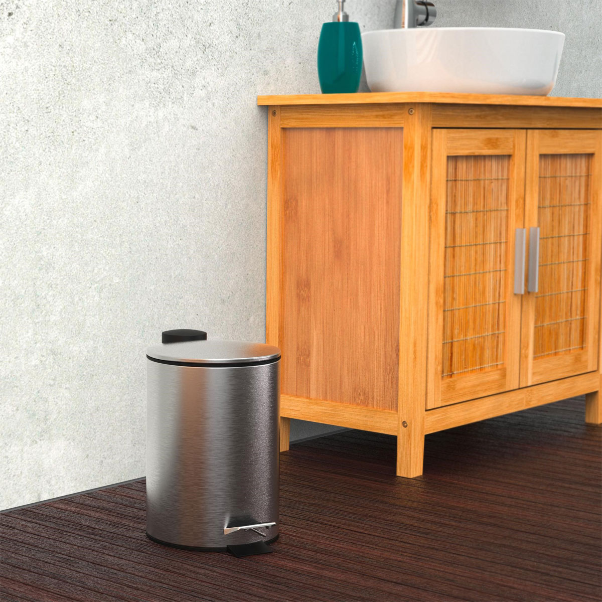 Schütte Kosmetik-Treteimer Edelstahl ca 3 l mit Absenkautomatik Bild 4