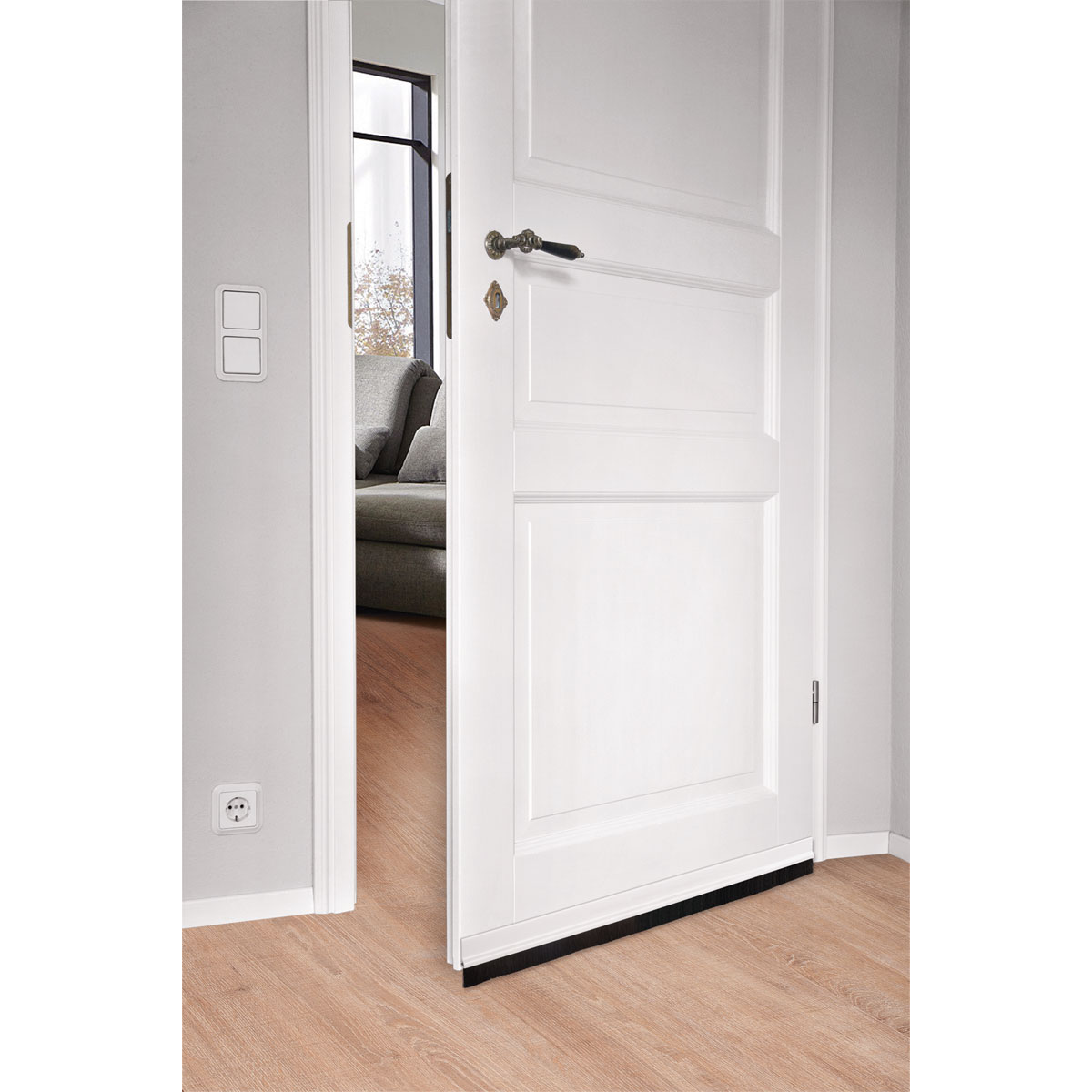 Türdichtung Standard braun mit Bürste selbstklebend 1m Bild 3