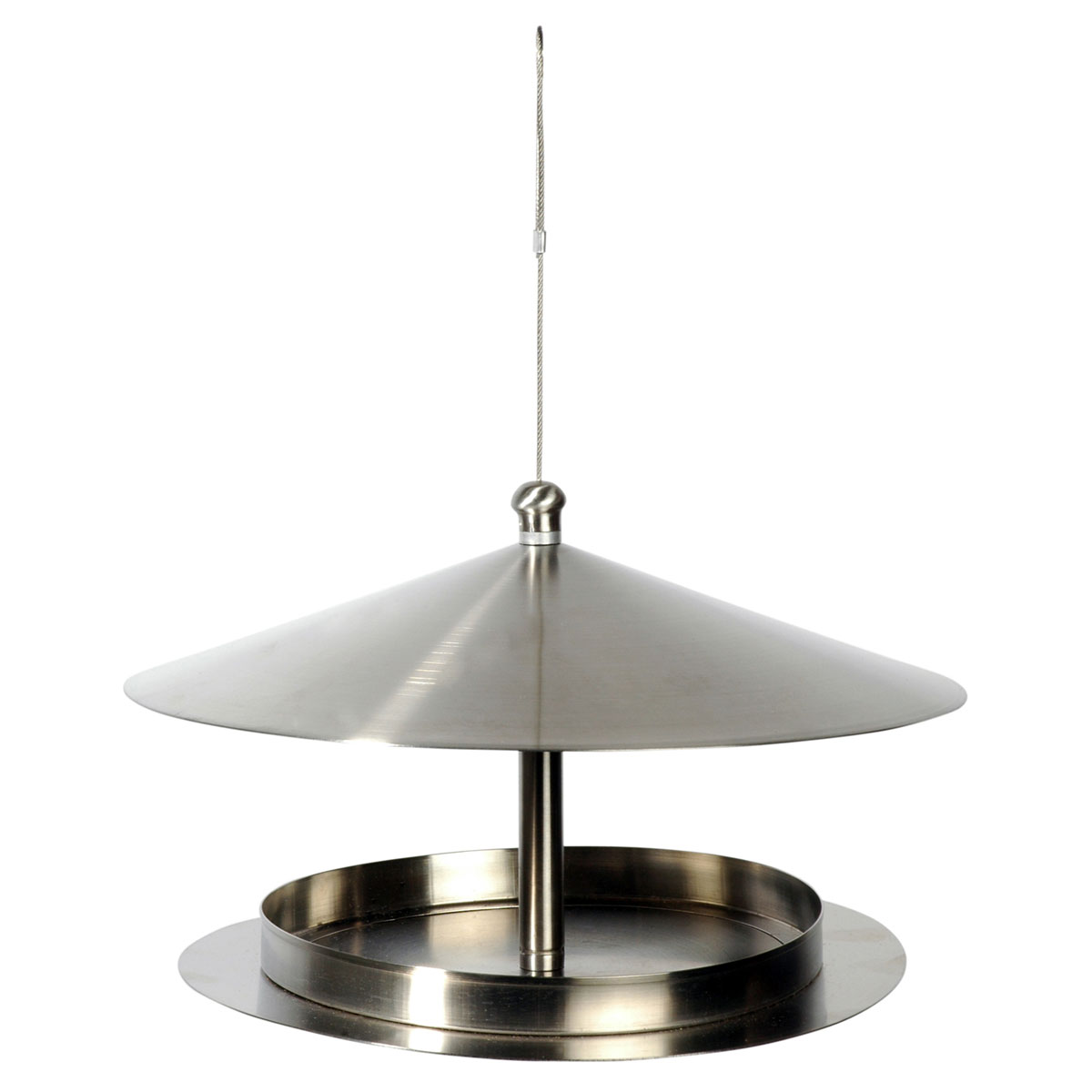 Design-VogelfutterhausSilberglanz zum Aufhängen 29 x 29 x 19,5 cm Edelstahl Silber Bild 1