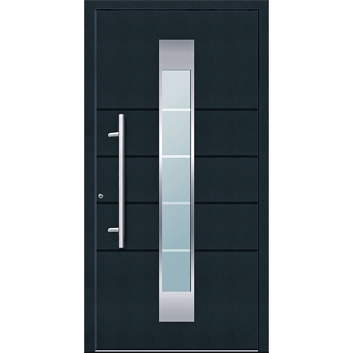 Aluminium-Sicherheitshaustür Turin/Venedig anthrazit Bild 1