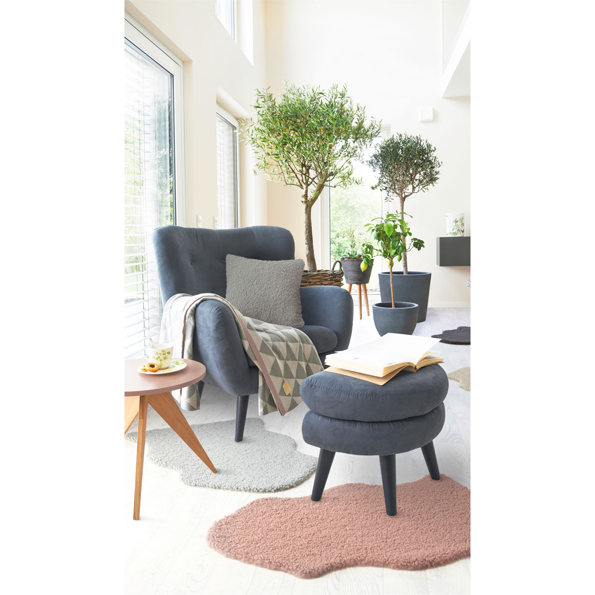 Kissen Alva grau 40 x 40 cm Bild 3