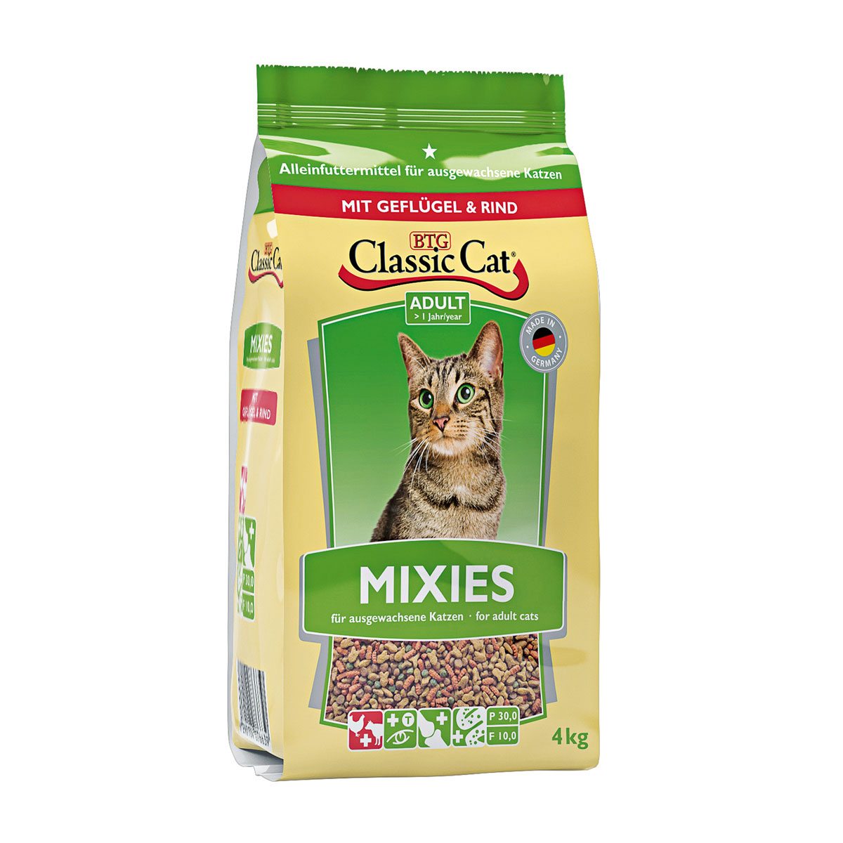 Classic Cat Trockenfutter Mixies Geflügel und Rind 4 kg
