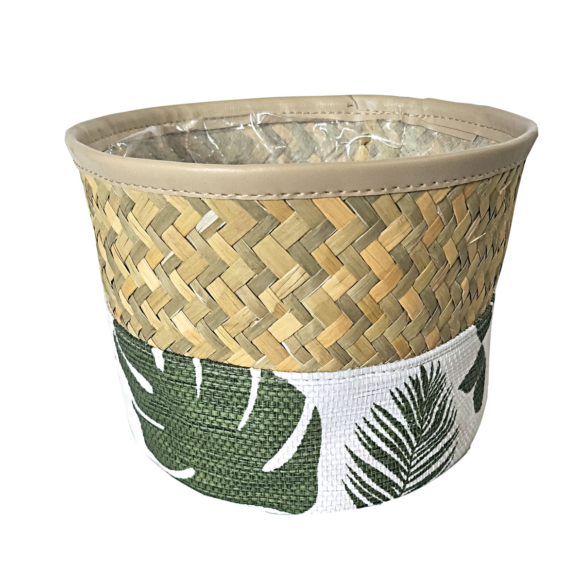 Haveson Seegraskorb Monstera 21 x 25 x 21 cm