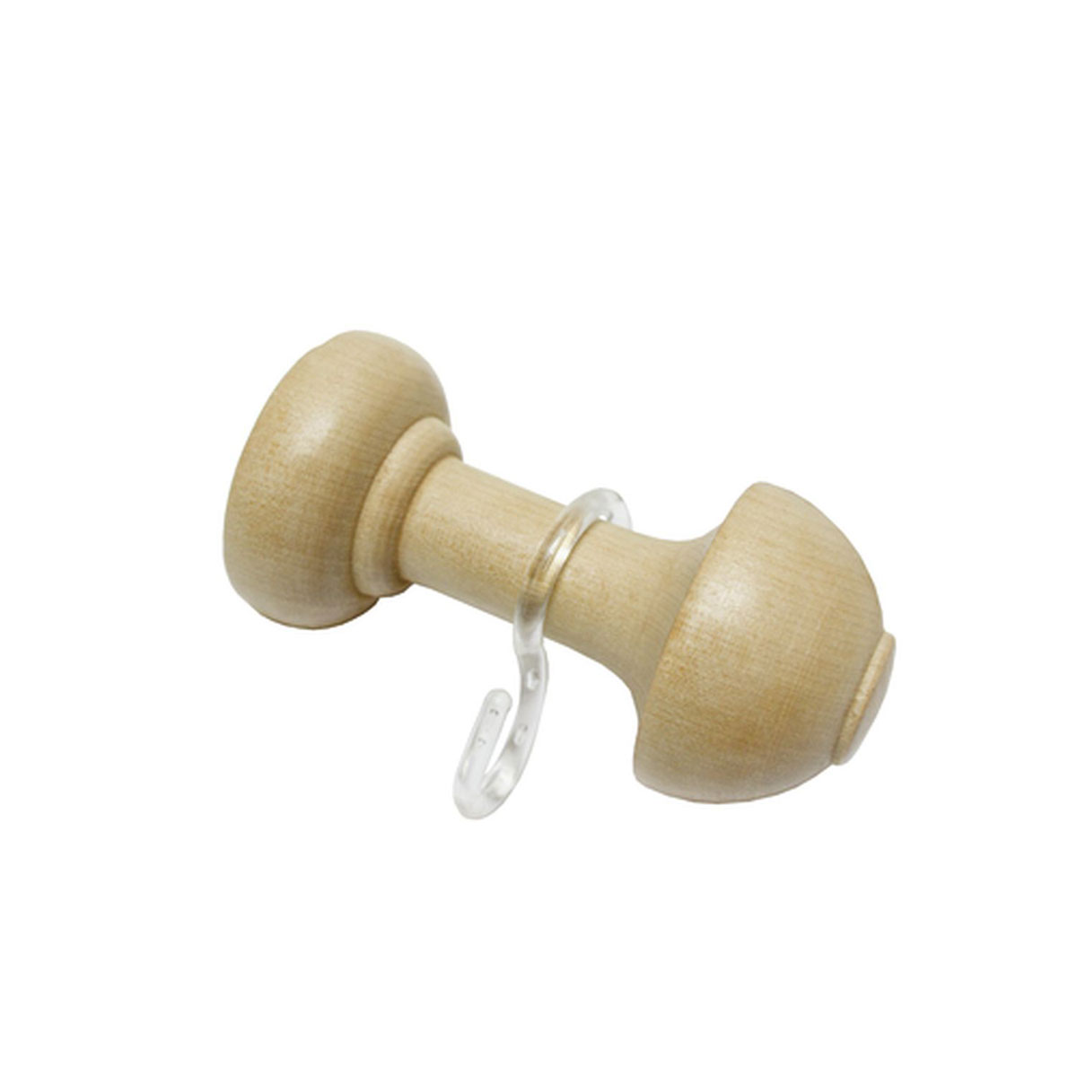 Gardinia Schalhalter Holz 8 cm mit Haken Natur Bild 1