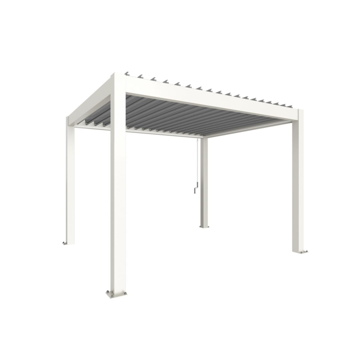Biohort Pergola 367,5 x 312 x 264 cm weiss/silber-metallic