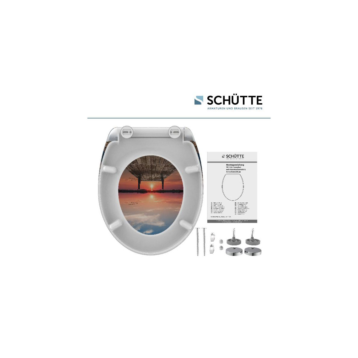 Schütte Duroplast WC-Sitz SUNSET SKY mit Absenkautomatik und Schnellverschluss Bild 10