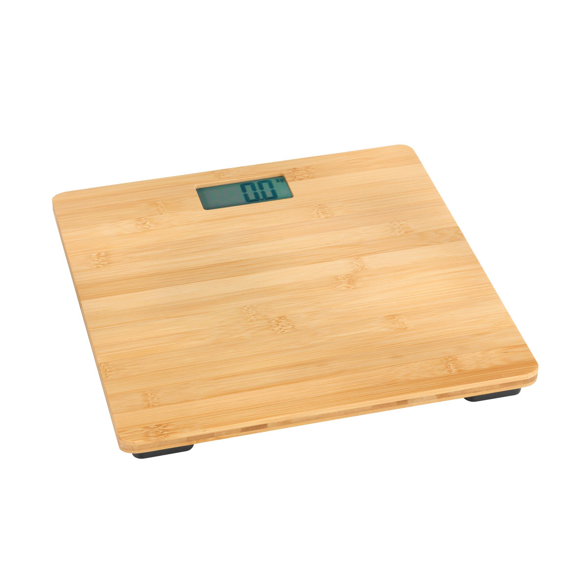 Personenwaage Bambus LCD 30x30 cm braun