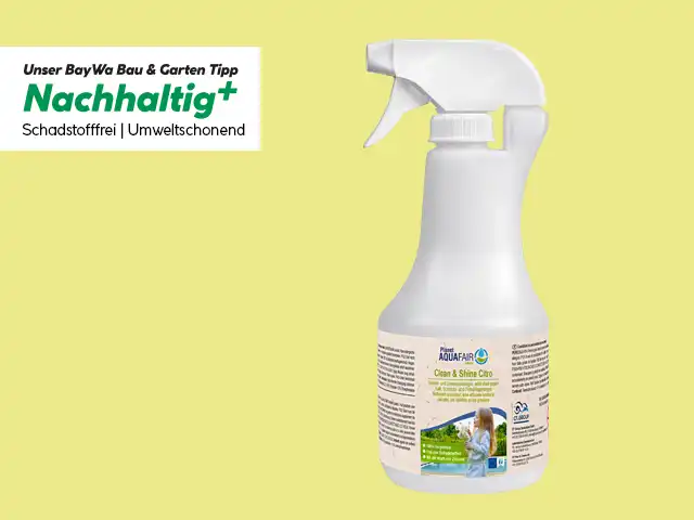 Eine Sprühflasche der Marke Planet Aquafair.