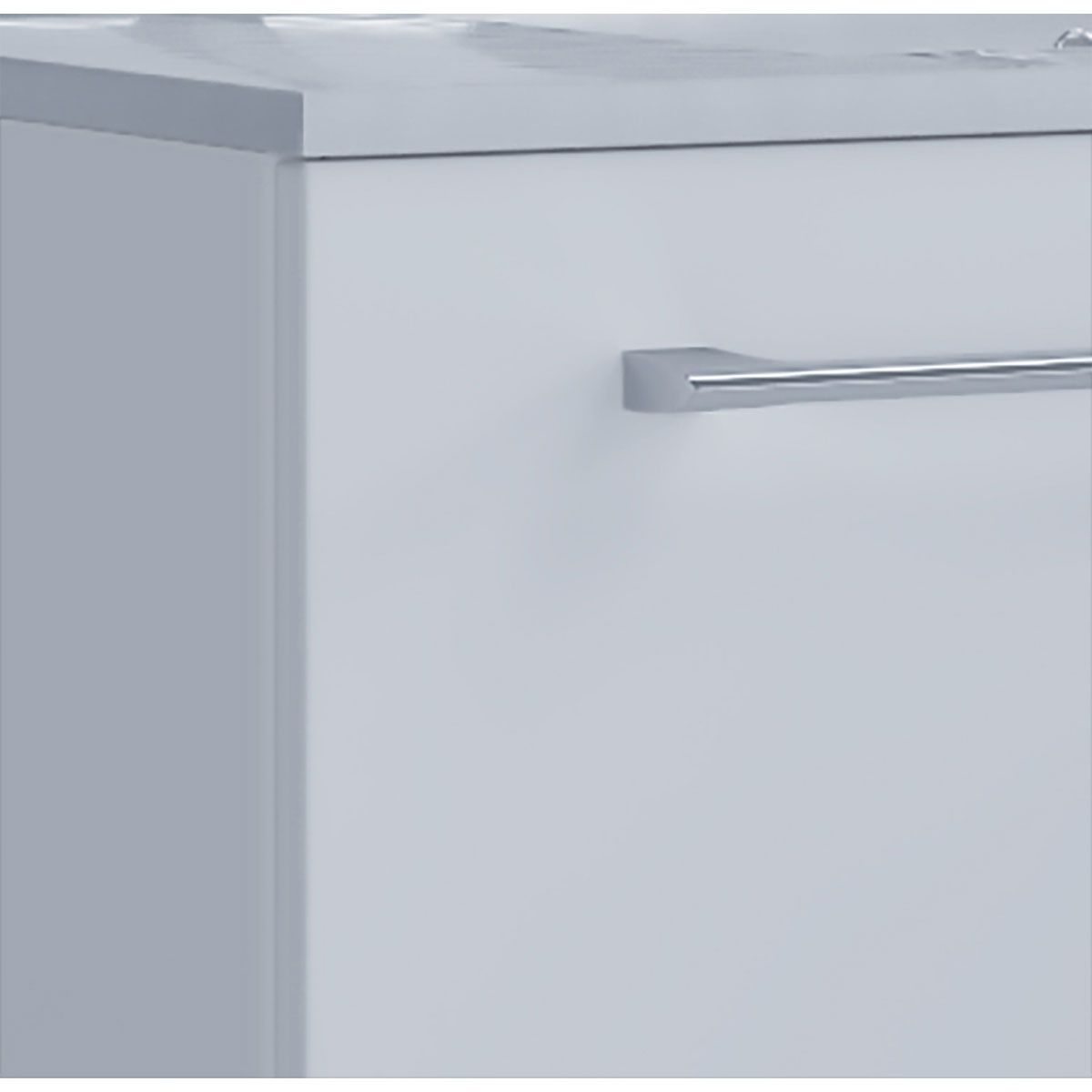 Waschplatz 80 cm 3-teilig 2 Schubfächer mit Spiegel weiß Bild 3