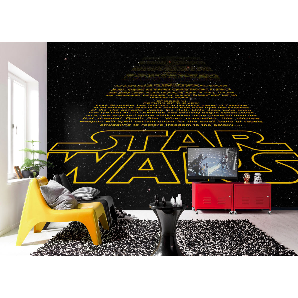 Komar  Papier Fototapete Star Wars Intro 368x254 cm Bild 1