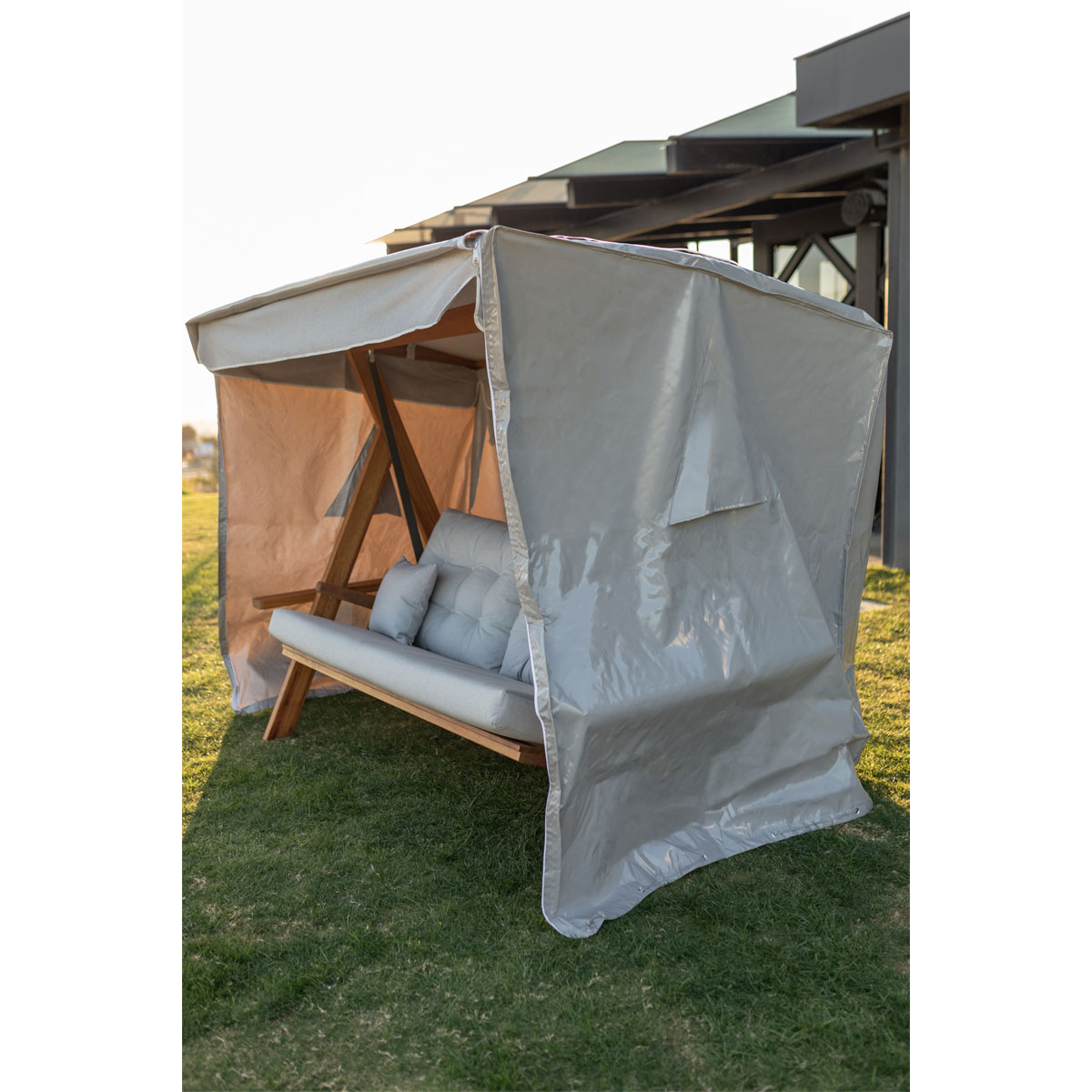 Westmann Hollywoodschaukel Abdeckung Viva 2400 144x214x197cm Grau Bild 3