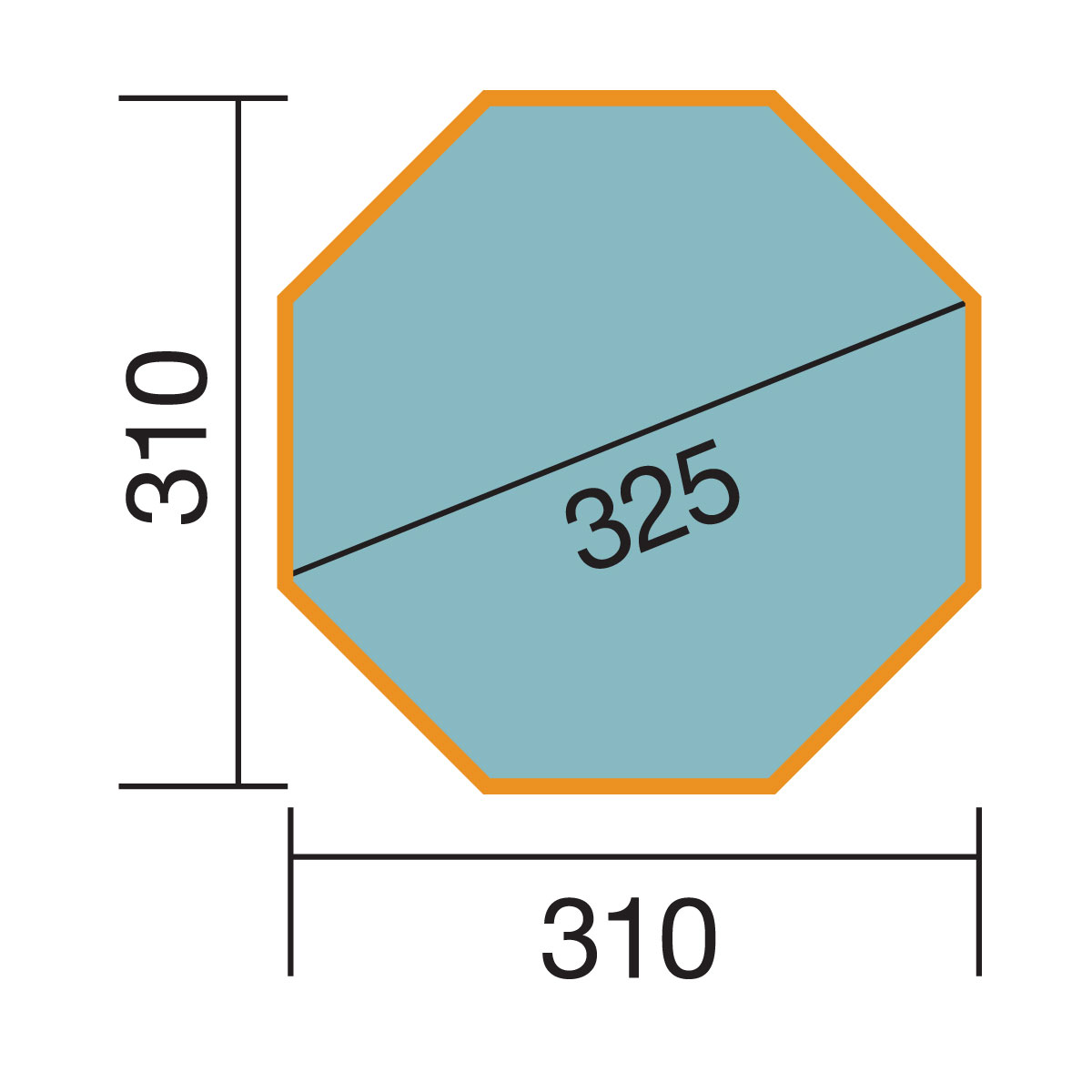 Weka Massivholzpool 310 x 310 cm inkl Leiter und Filter Bild 3