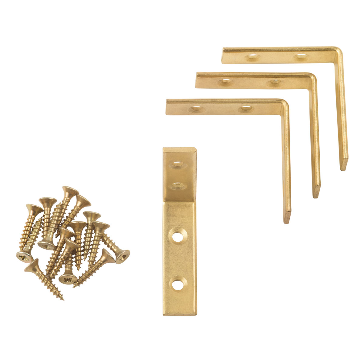 Suki Möbelwinkel vermessingt kantig 2 mm 4 Stück Bild 3