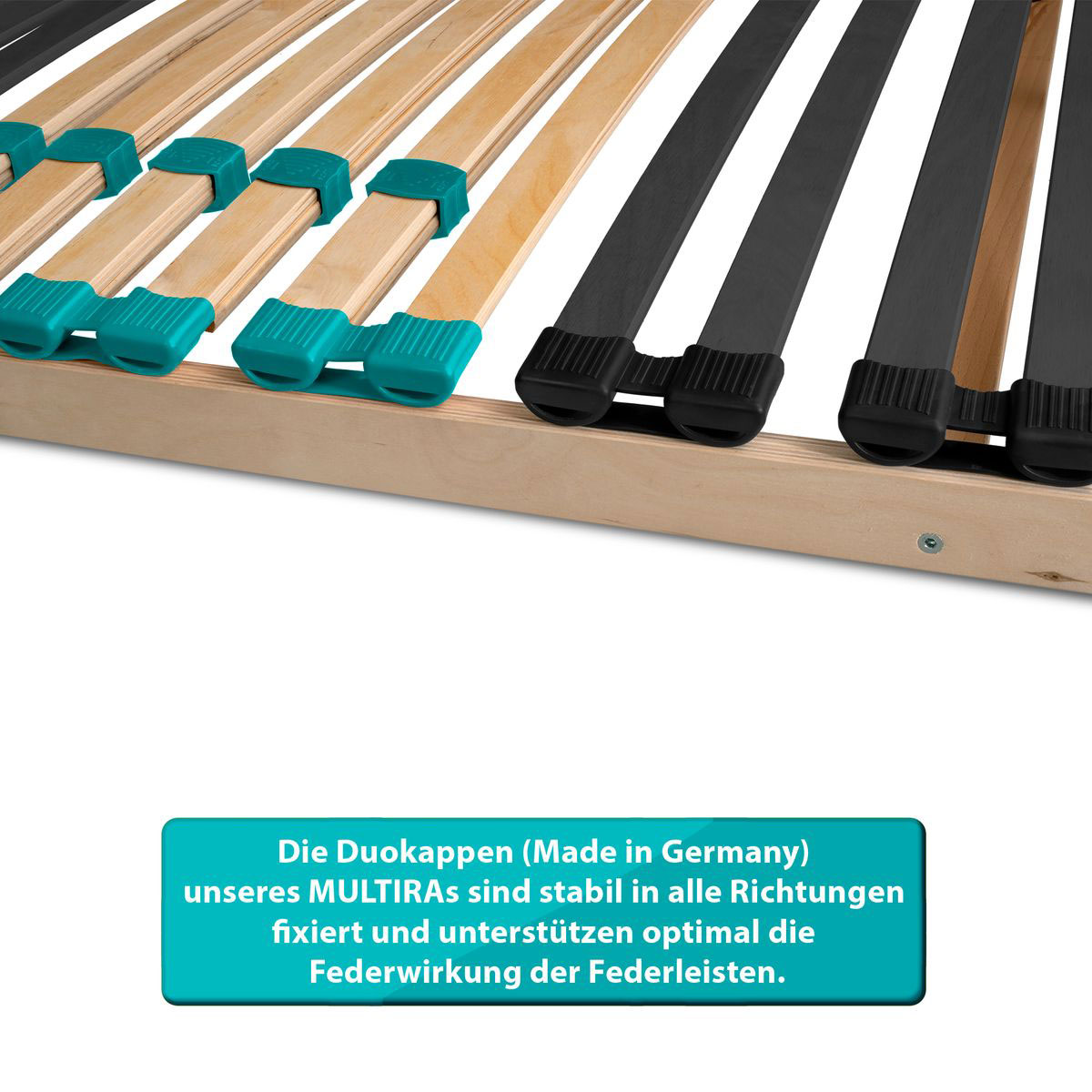 Coemo 7-Zonen Lattenrost DRÖMSON 28 Federleisten Kopfteil verstellbar 90 x 200 cm Bild 8