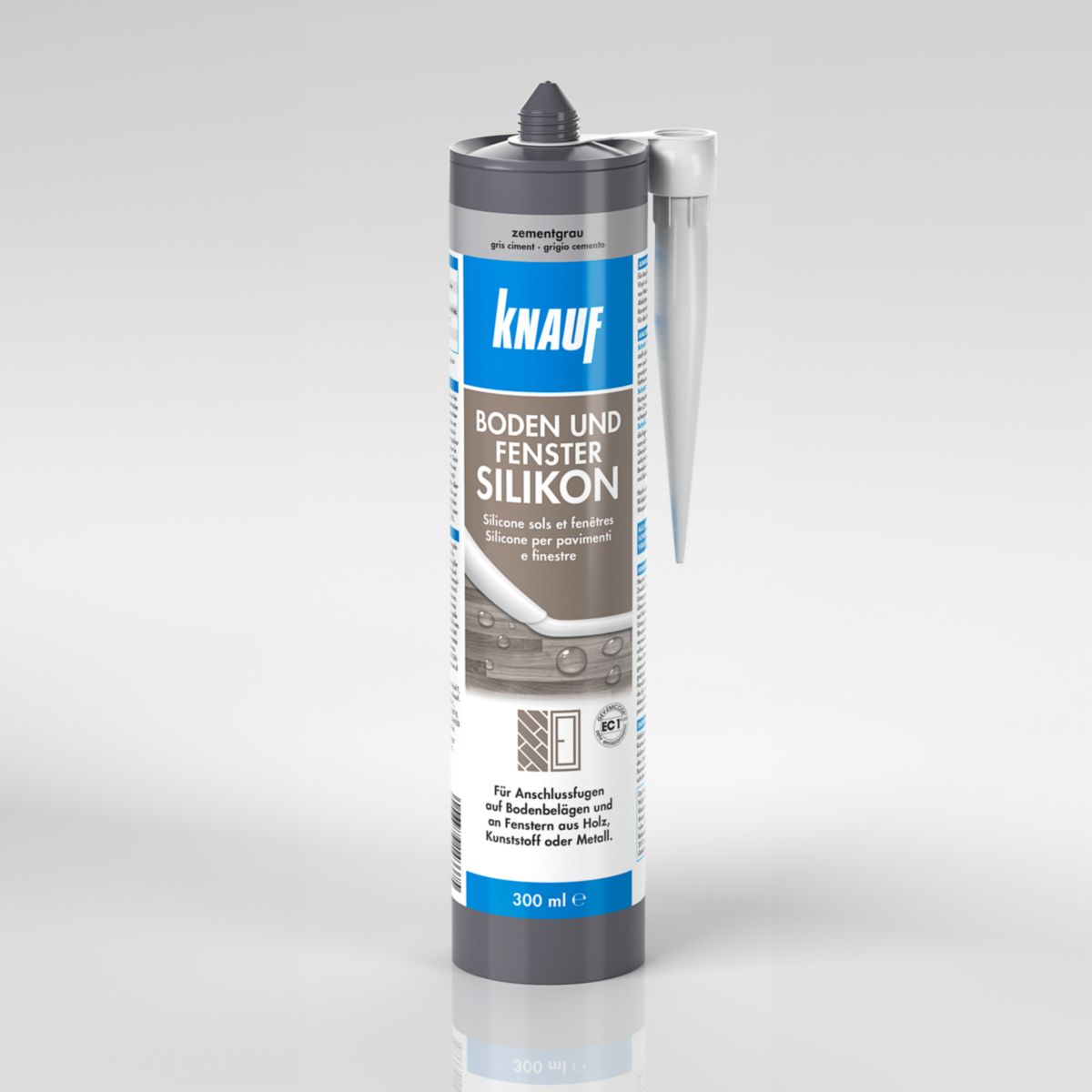 Knauf Boden u. Fenster Silikon zementgrau 300ml Bild 2