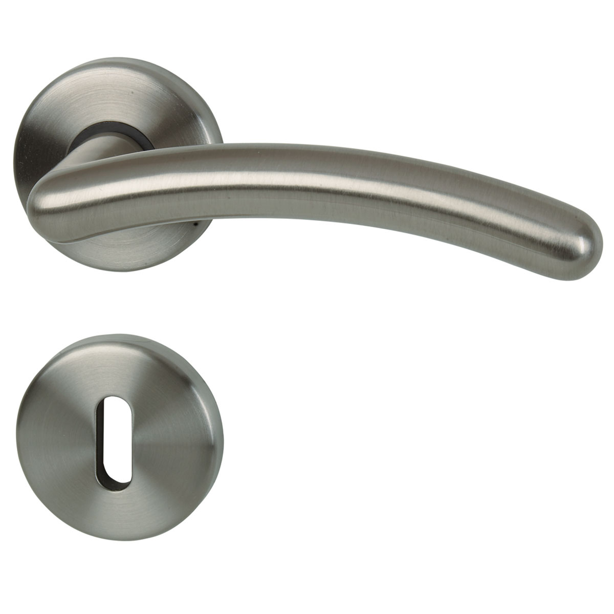 Alpertec Rosettengarnitur Karat-R Messing Chrom satiniert BB