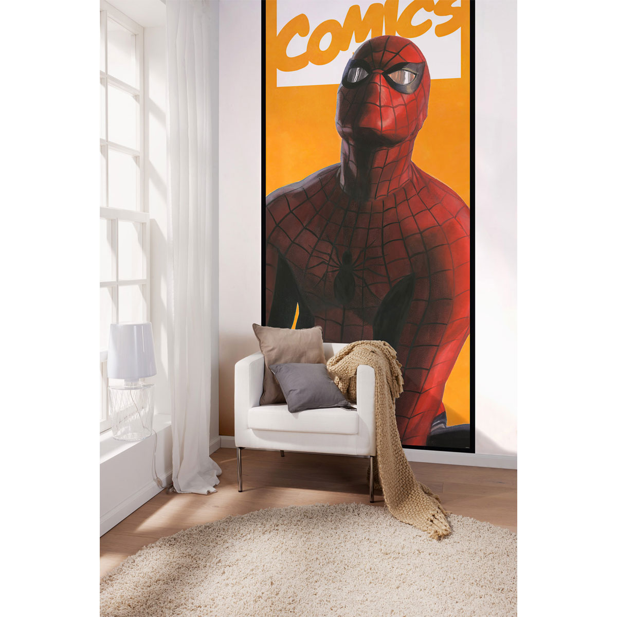 Komar  Vlies Fototapete Spider-Man Comic 100x250 cm