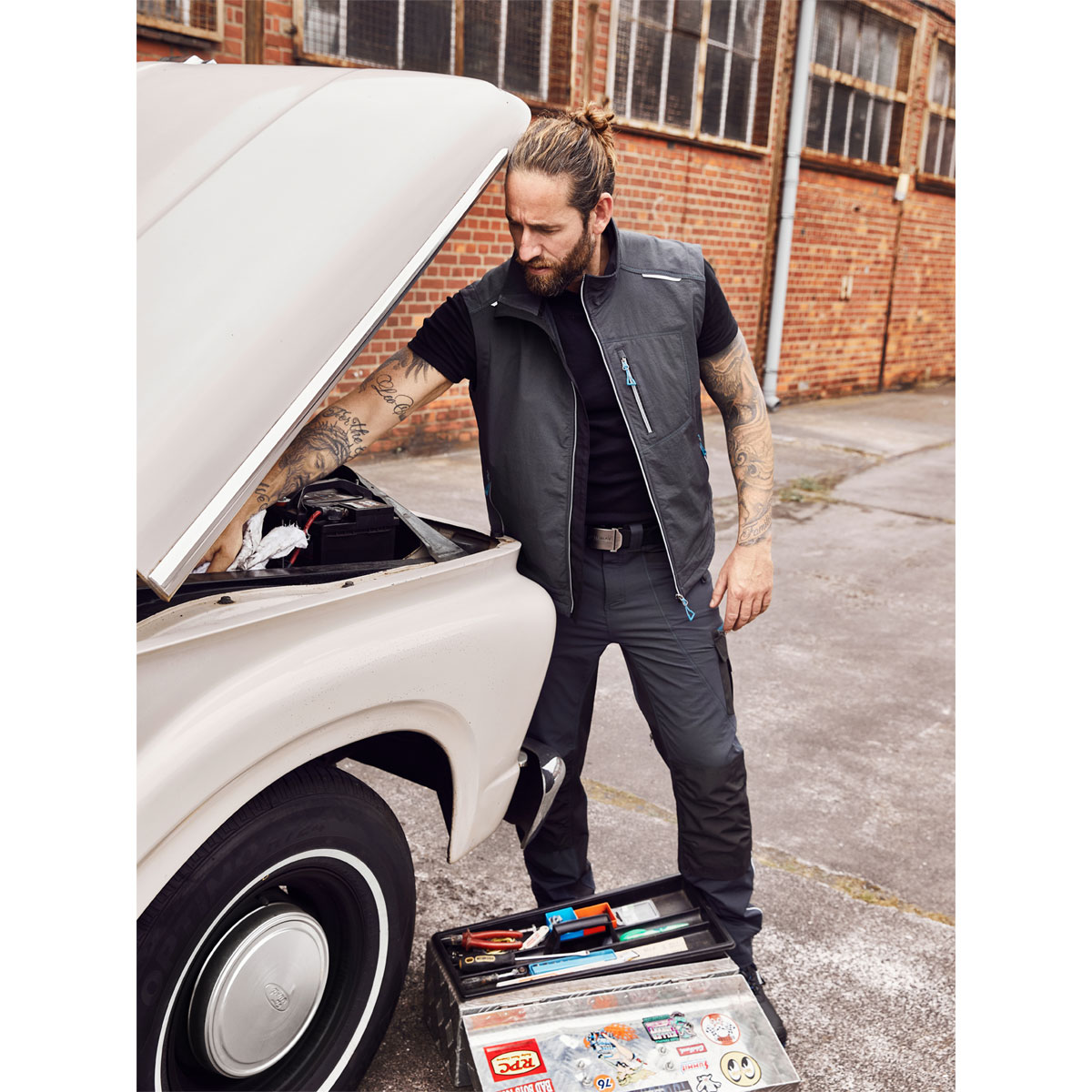 Terrax Workwear Arbeitshose anthrazit/ petrol Größe 50 Bild 2