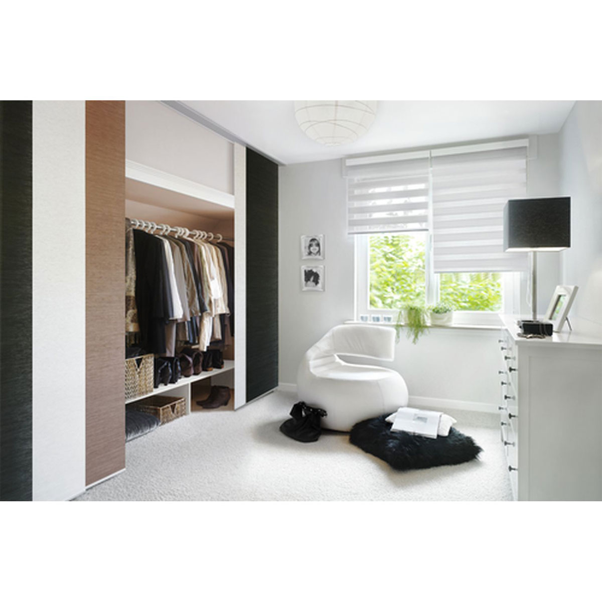 Gardinia Flächenvorhang 60 x 245 cm Natur-optik Dekor teak Bild 3