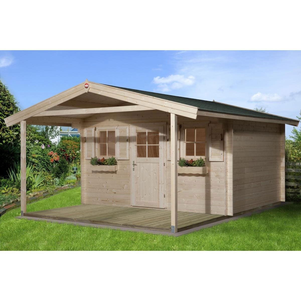 Weka Gartenhaus 110 A Größe 1/2 460 x 590 x 262 cm Bild 1