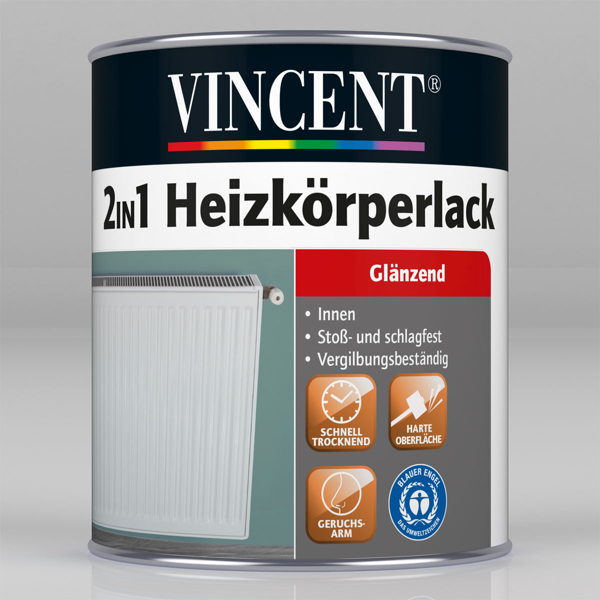 Vincent 2in1 Heizkörperlack glänzend 2,5 L