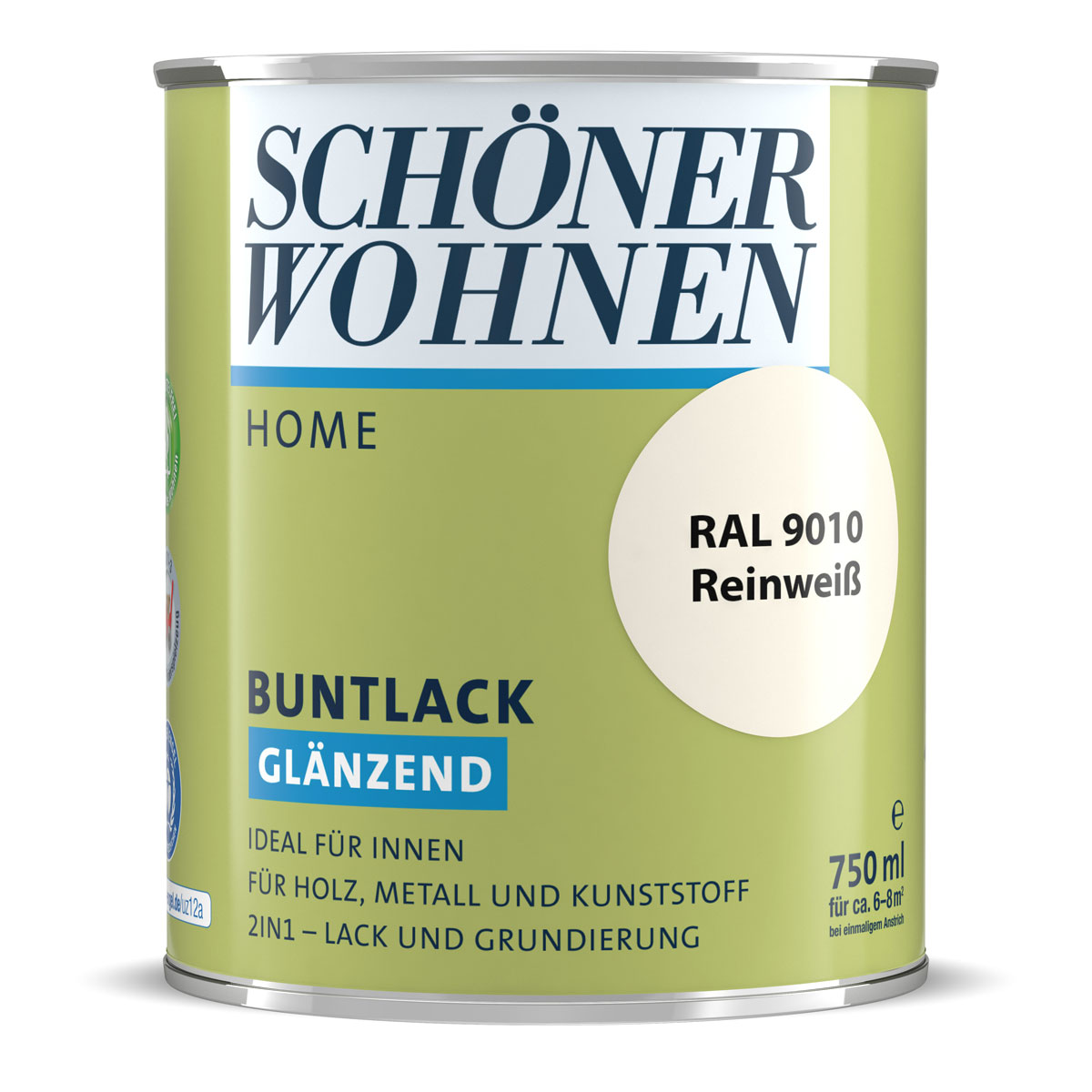 Schöner Wohnen Farbe Buntlack Home Reinweiß glänzend 750 ml
