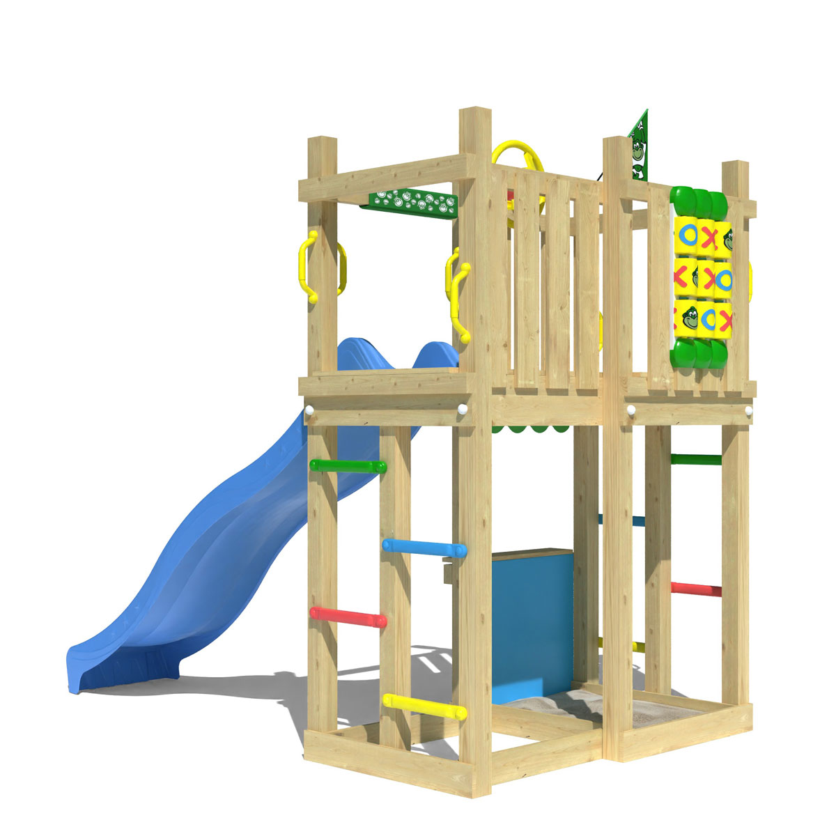 Jungle Gym Spielturm TrailRutsche blau Bild 4