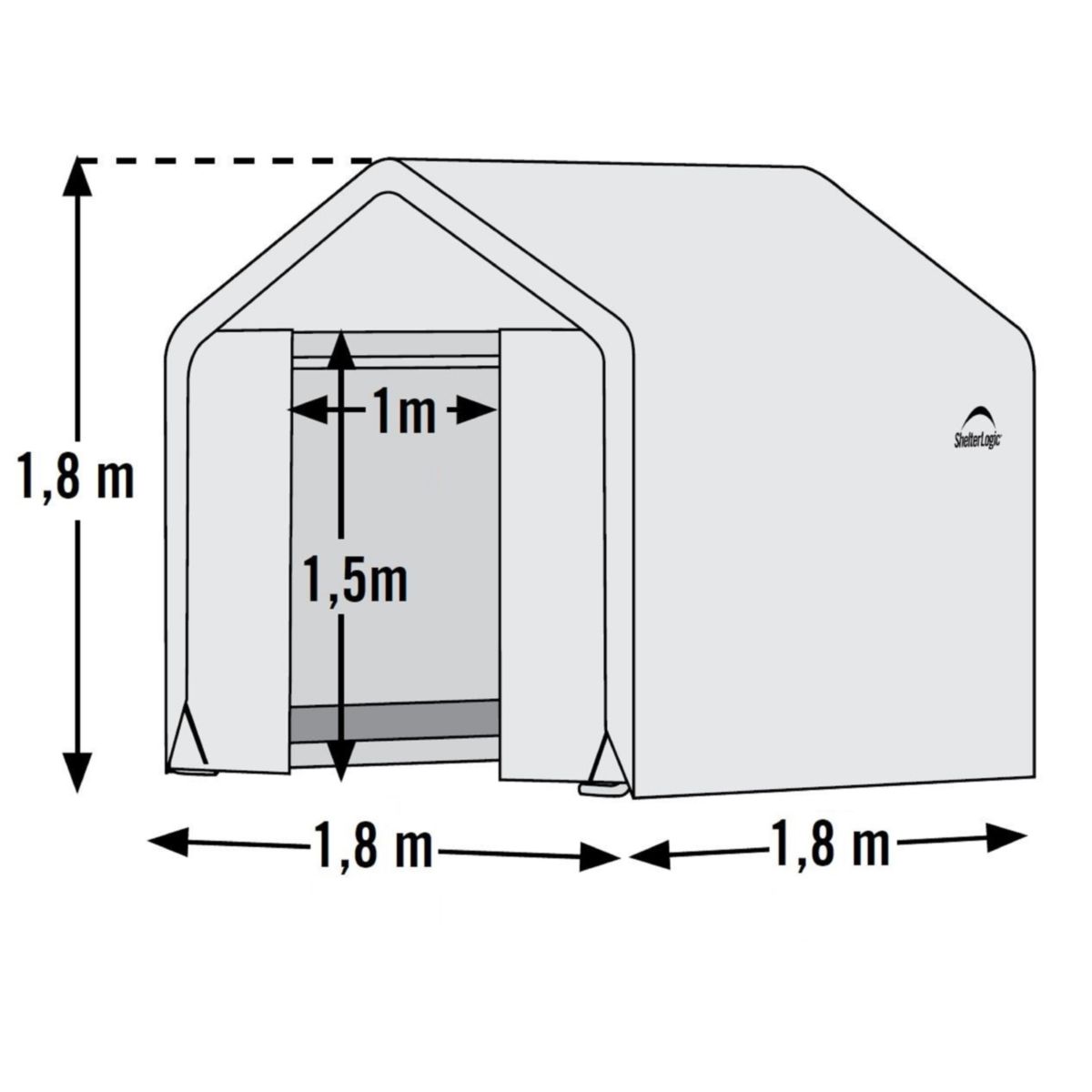 ShelterLogic Gewächshaus 3,24 m² 180x180x180cm Bild 10
