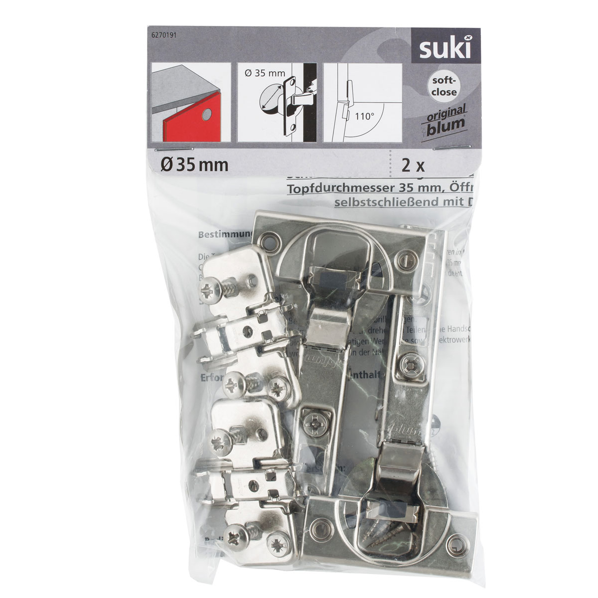 Suki Topfscharnier mit Softclose 2 Stück Bild 1