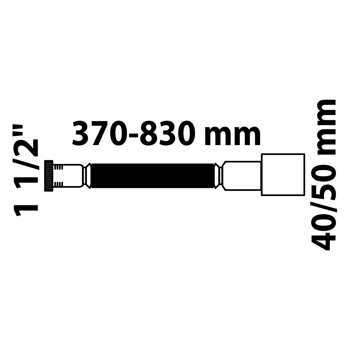 Kirchhoff Flex-Anschlussrohr ECO-SAVE KS 1 1/2"IG x Durchmesser 40/50 mm 370-830 mm Bild 2