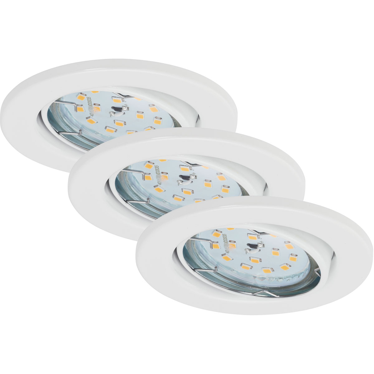 Briloner LED-Einbauleuchten-Set 8,6 x 8,6 cm weiß